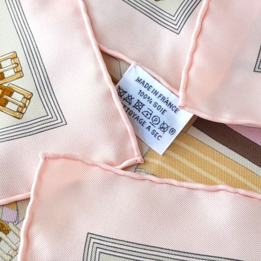 Hermès Silk Twill Carré Scarf Ceintures Pochette NEVER WORN - Picture 6 of 10